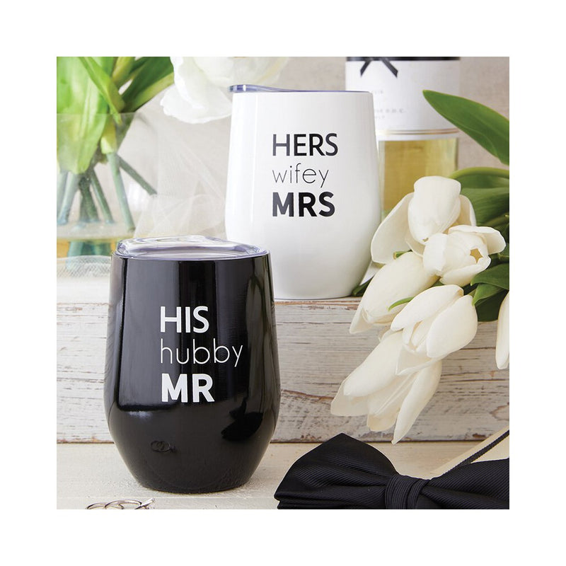 HERS/WIFEY/MRS. Stainless Steel Wine Travel Tumbler