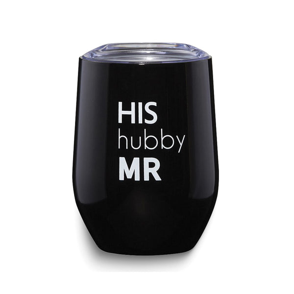 HIS/HUBBY/MR. Stainless Steel Wine Travel Tumbler