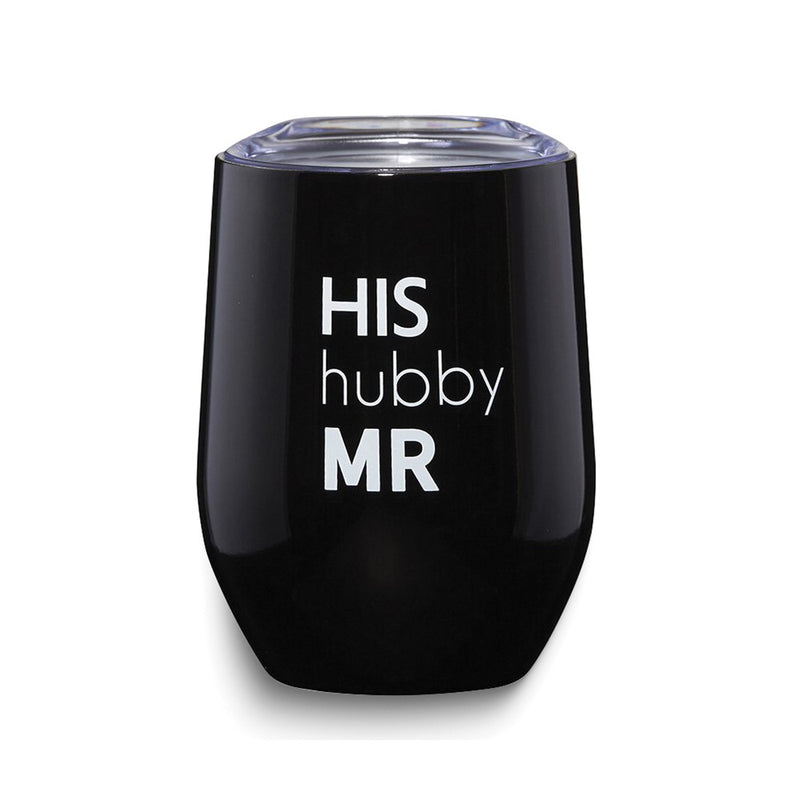 HIS/HUBBY/MR. Stainless Steel Wine Travel Tumbler