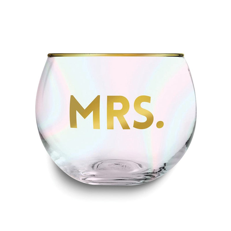 Gold-tone MRS. Roly Poly Glass