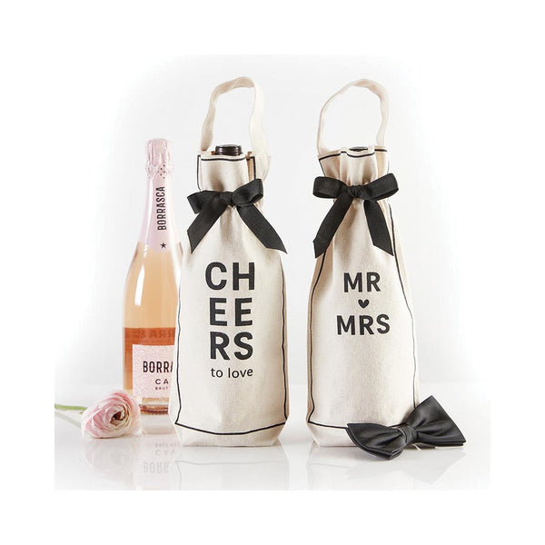 MR AND MRS Cotton Wine Bag
