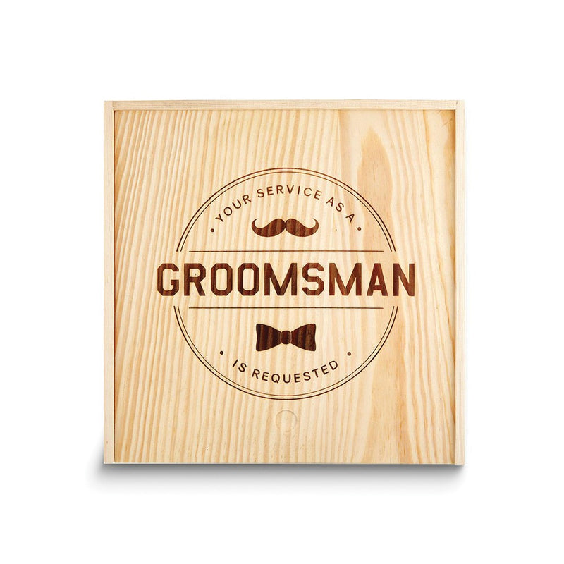 GROOMSMAN Wooden Proposal Box