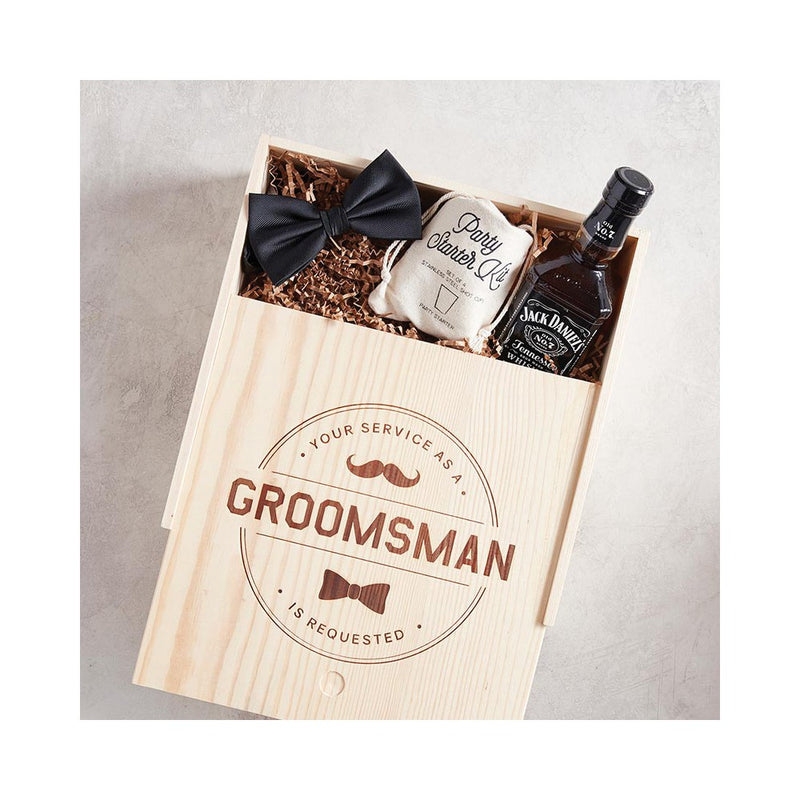 GROOMSMAN Wooden Proposal Box