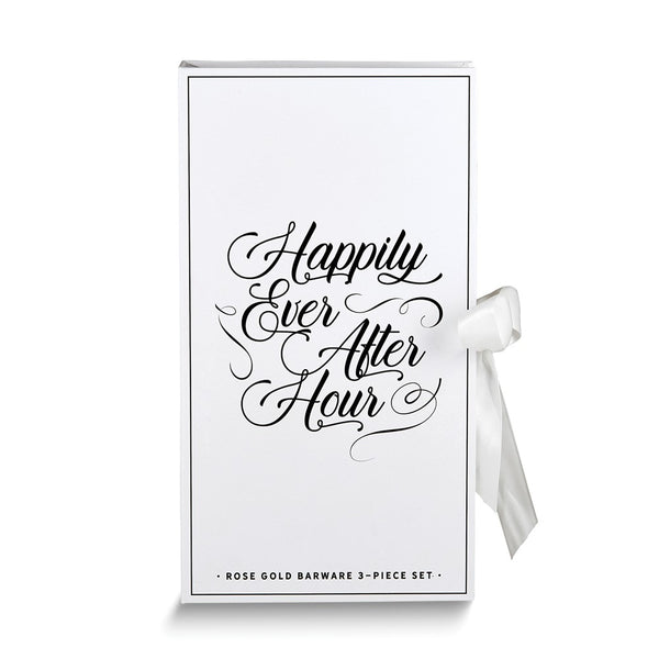 HAPPILY EVER AFTER HOUR Rose-tone 3-Piece Bar Set