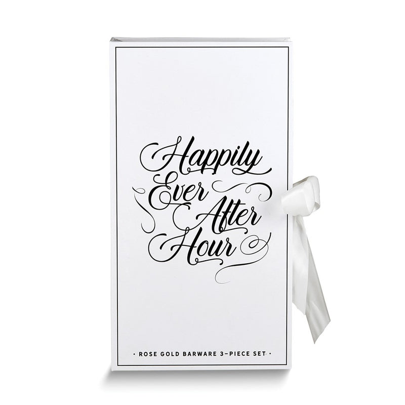 HAPPILY EVER AFTER HOUR Rose-tone 3-Piece Bar Set