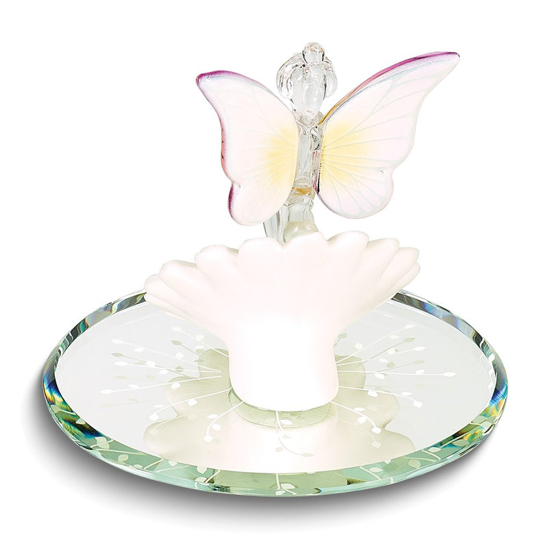 Glass Baron Daisy with Sunburst Fairy Handcrafted Glass Figurine