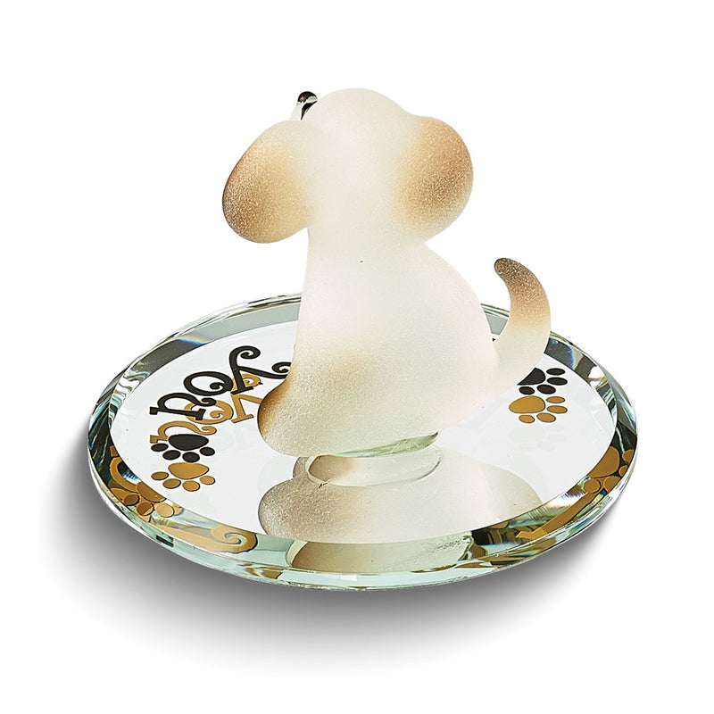 Glass Baron I RUV YOU Puppy Handcrafted Glass Figurine