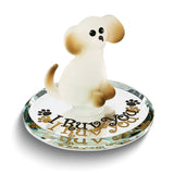 Glass Baron I RUV YOU Puppy Handcrafted Glass Figurine