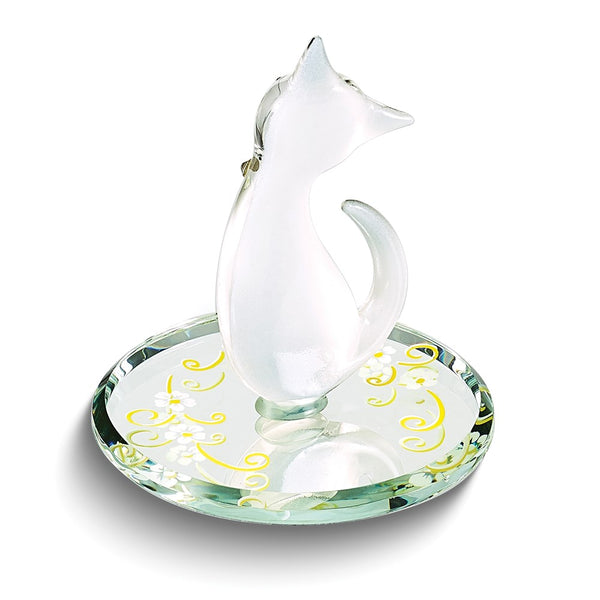 Glass Baron Siamese Cat Handcrafted Glass Figurine