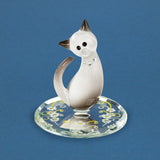 Glass Baron Siamese Cat Handcrafted Glass Figurine
