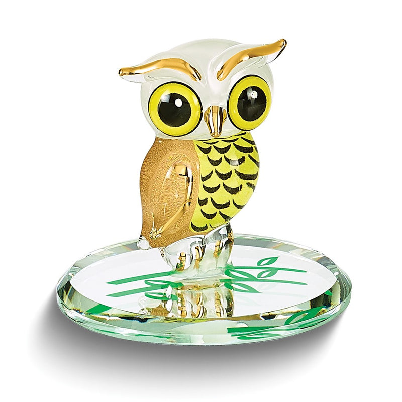 Glass Baron Big Barn-y Owl Handcrafted Glass Figurine