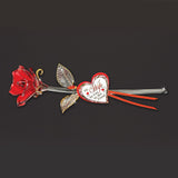 Glass Baron MY WIFE MY LOVE MY BEST FRIEND Red Rose Handcrafted Glass Figurine