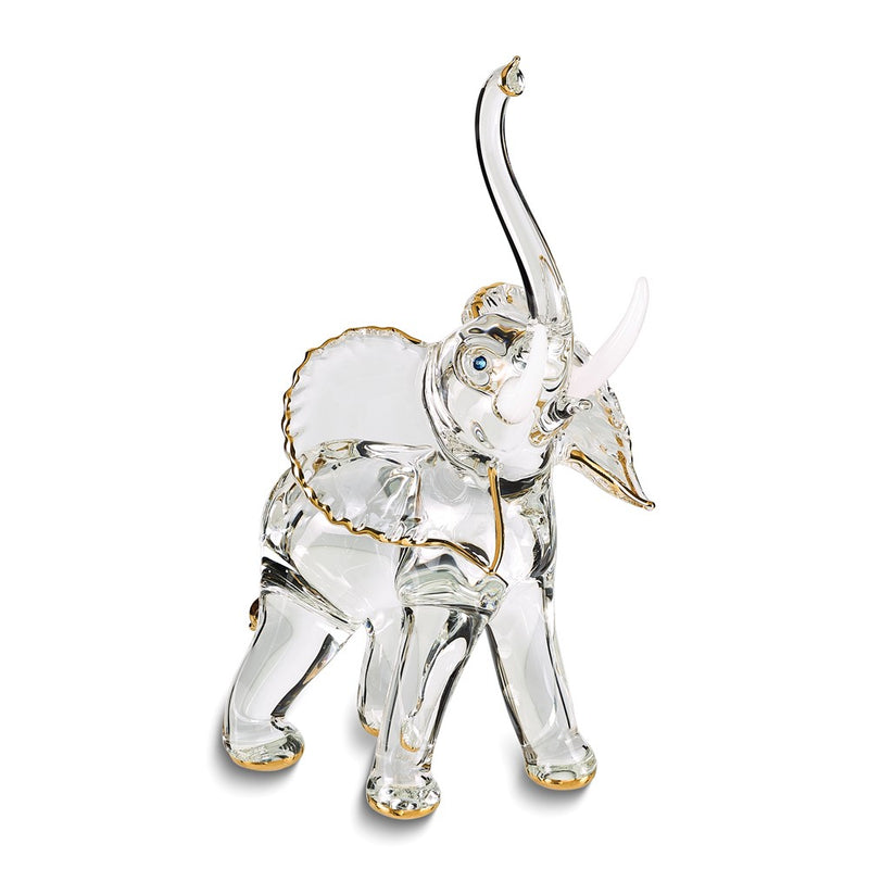 Glass Baron Elephant Handcrafted Glass Figurine