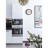 Retro Purple Metal Quartz Wall Clock with Silent Movement