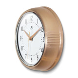 Retro Copper Finish Metal Quartz Wall Clock with Silent Movement
