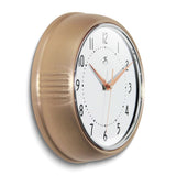 Retro Copper Finish Metal Quartz Wall Clock with Silent Movement