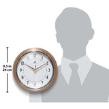Retro Copper Finish Metal Quartz Wall Clock with Silent Movement
