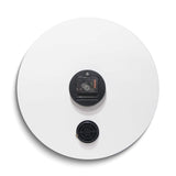 Orbis Black Indoor and Outdoor World Map Quartz Wall Clock with Thermometer