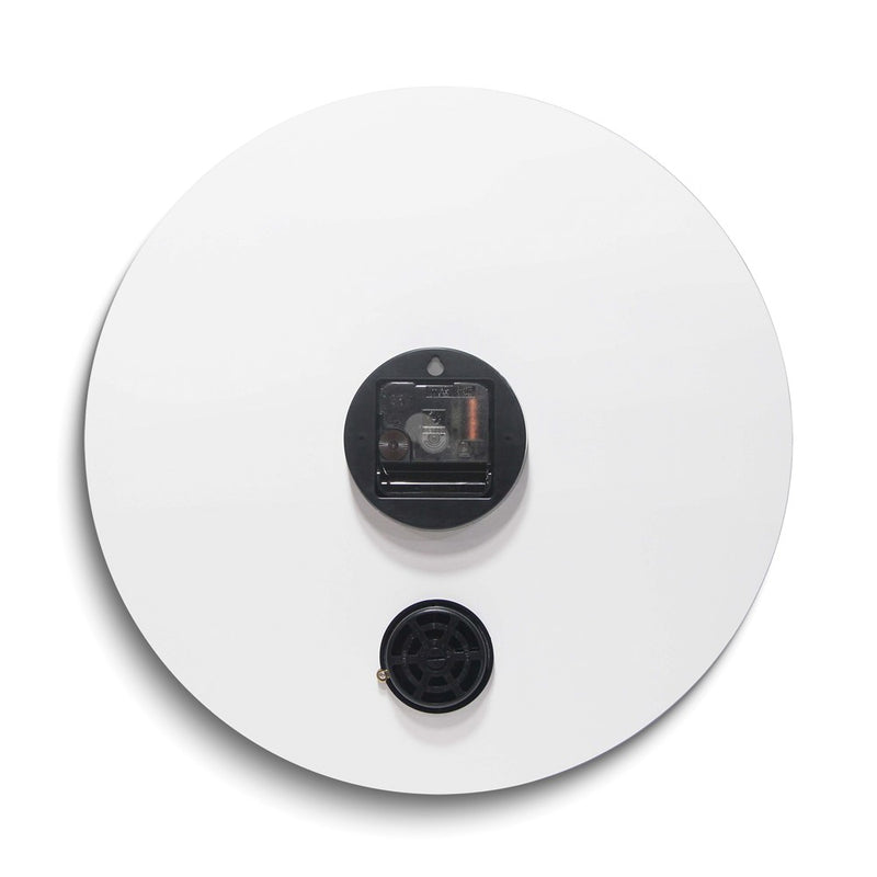 Orbis Black Indoor and Outdoor World Map Quartz Wall Clock with Thermometer