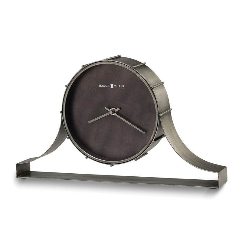 Howard Miller Seeley Aged Silver Finish Metal Quartz Mantel Clock