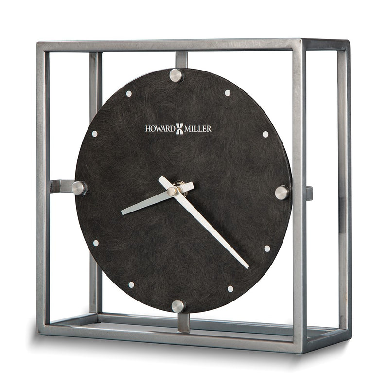 Howard Miller Finn Aged Nickel Finish Metal Quartz Accent Clock
