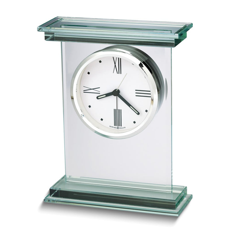 Howard Miller Hightower Glass Quartz Table Alarm Clock