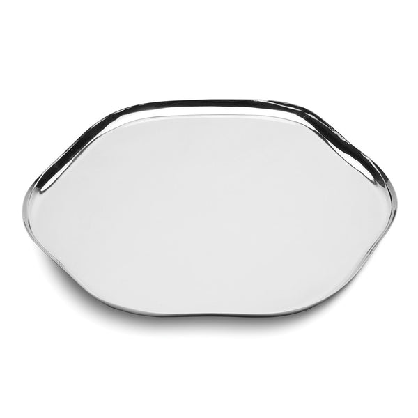 Elegance Stainless Steel Large Organic Serving Tray