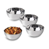 Elegance Stainless Steel Set of 4 Organic Bowls