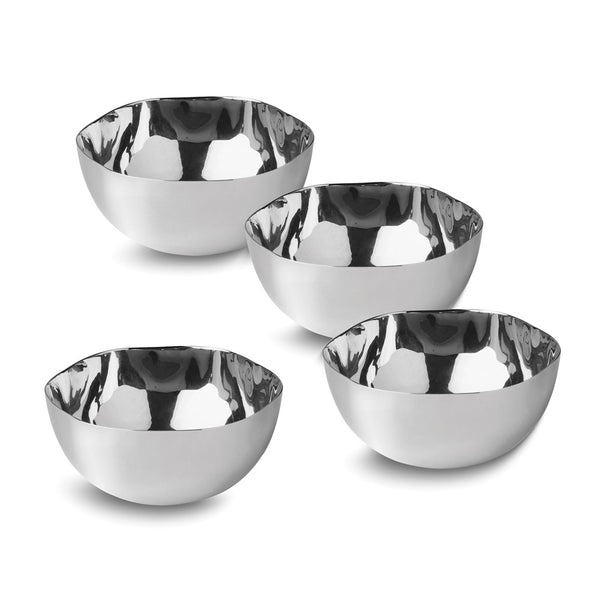 Elegance Stainless Steel Set of 4 Organic Bowls