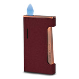 Vertigo Zephyr Maroon Crackle and Brushed Copper Flat Flame Lighter