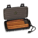 Lotus Watertight and Airtight Impact Resistant 5-Stick Travel Humidor with Built-in Foam Humidifier and Carry Strap