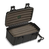 Lotus Watertight and Airtight Impact Resistant 15-Stick Travel Humidor with Additional Foam Divider, Built-in Foam Humidifier and Carry Strap