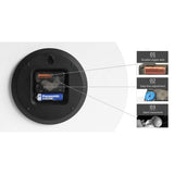 Grey Acrylic with Concrete Finish Battery Operated Quartz Wall Clock with Silent Movement