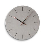 Grey Acrylic with Concrete Finish Battery Operated Quartz Wall Clock with Silent Movement
