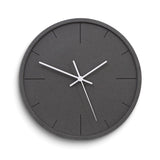 Black Acrylic with Concrete Finish and White Hands Quartz Wall Clock with Silent Movement