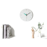 White Acrylic with Green Accent Hand Quartz Wall Clock with Silent Movement