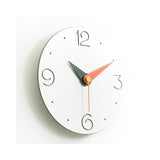 White Acrylic with Red Accent Hand Quartz Wall Clock with Silent Movement