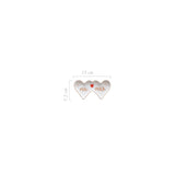 Double Heart MR AND MRS White with Gold-tone Ceramic Trinket Dish