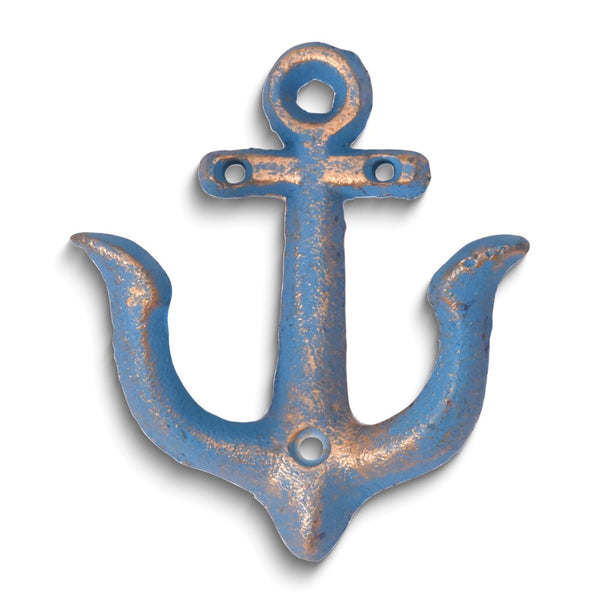 Anchors Set of 3 Resin and Iron Wall Hooks