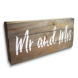 MR. AND MRS. Wood Wall Plaque