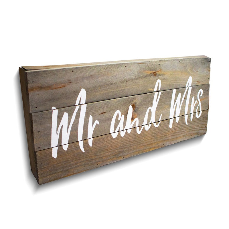 MR. AND MRS. Wood Wall Plaque