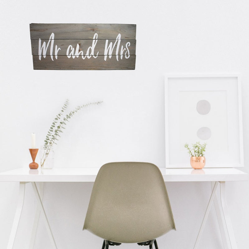 MR. AND MRS. Wood Wall Plaque