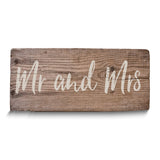 MR. AND MRS. Wood Wall Plaque