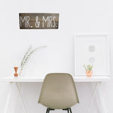 MR. AND MRS. Grey Wood Wall Plaque