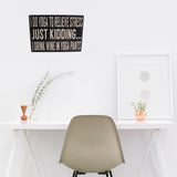 I Do Yoga to Relieve Stress Wooden Wall Plaque