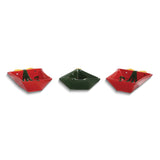 Christmas Tree and Presents Three Piece Ceramic Server Trays