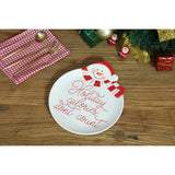 Snowman HOLIDAY CALORIES DON'T COUNT Ceramic Cookie Plate