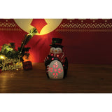 Penguin with Top Hat LED Lighted Ceramic Lantern