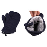 Dark Blue Denim Childs Apron with Oven Mitts