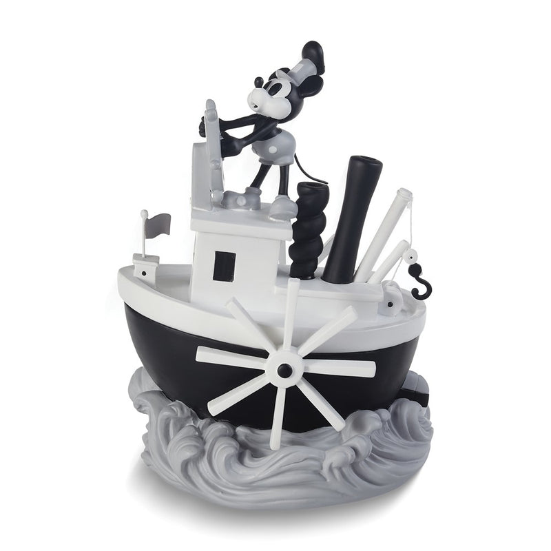 Precious Moments Disney Showcase Steamboat Willie Black and White Mickey Musical Figurine
